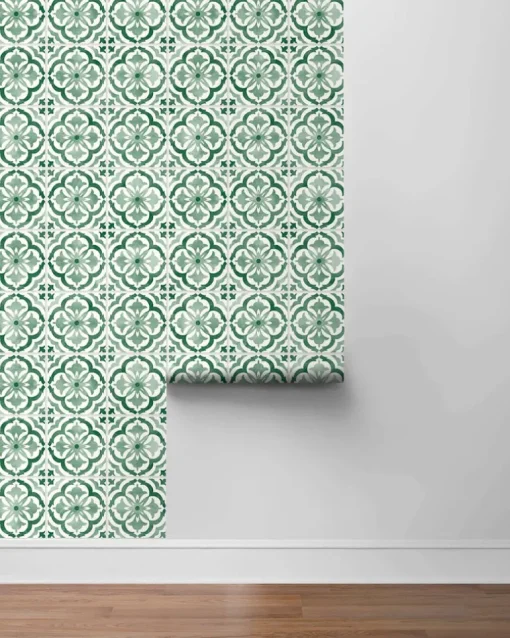 Daisy Bennett Sorento Tile Peel & Stick Wallpaper - Jungle Green