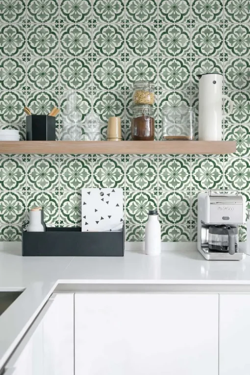 Daisy Bennett Sorento Tile Peel & Stick Wallpaper - Jungle Green