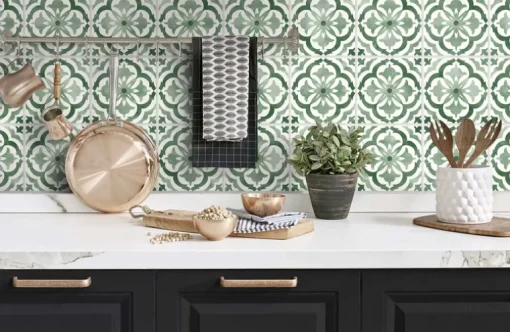 Daisy Bennett Sorento Tile Peel & Stick Wallpaper - Jungle Green