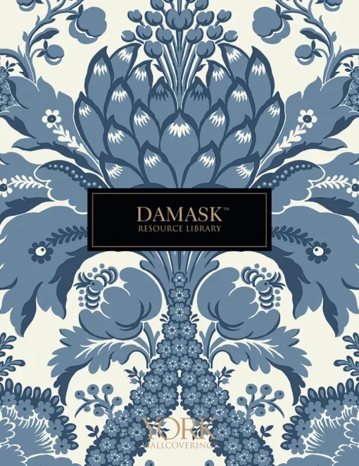 Damask Resource Library Palmetto Palm Damask Wallpaper - Green