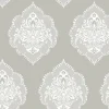 Damask Resource Library Signet Medallion Wallpaper - Gray