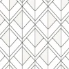Diamond Shadow Geometric Wallpaper - White & Black