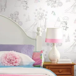 Disney Frozen Characters Peel & Stick Wallpaper - White