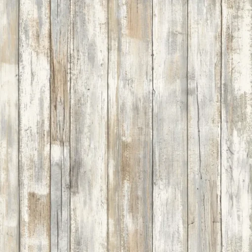 Distressed Wood Peel & Stick Wallpaper - Tan
