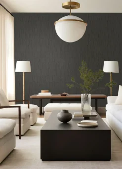 Drew & Jonathan Home Huntington Wallpaper - Charcoal