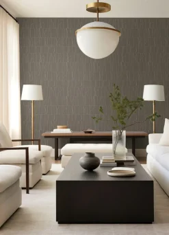 Drew & Jonathan Home Huntington Wallpaper - Chocolate