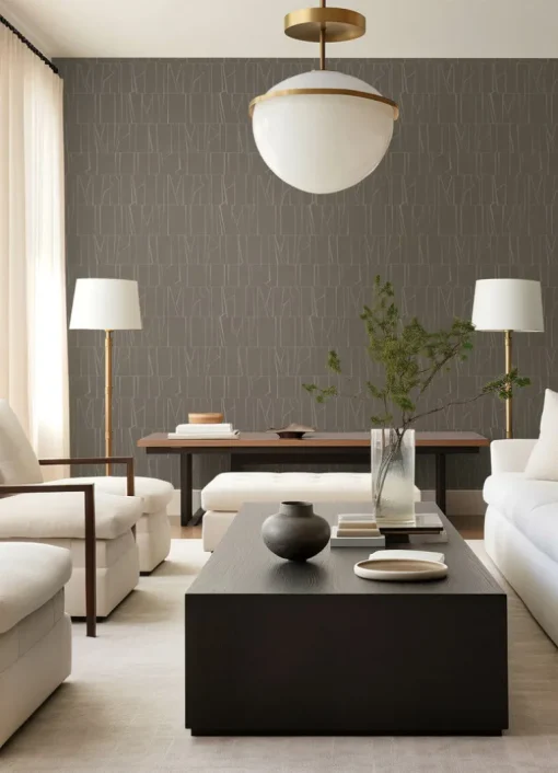 Drew & Jonathan Home Huntington Wallpaper - Chocolate