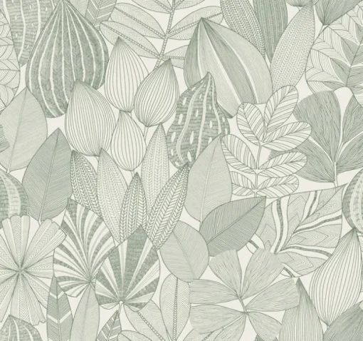 Drew & Jonathan Home Mathias Botanical Wallpaper - Green