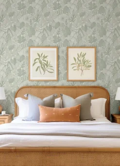 Drew & Jonathan Home Mathias Botanical Wallpaper - Green