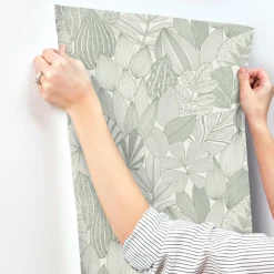Drew & Jonathan Home Mathias Botanical Wallpaper - Green