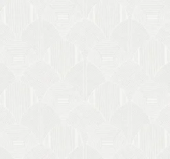 Drew & Jonathan Home Meyberg Wallpaper - White & Silver