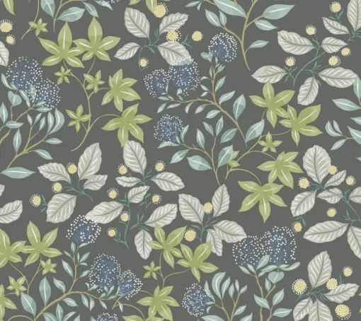 Drew & Jonathan Home Mildred Wallpaper - Charcoal