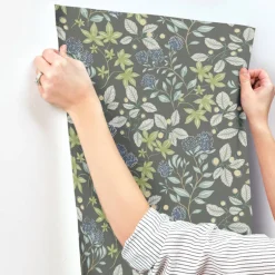 Drew & Jonathan Home Mildred Wallpaper - Charcoal