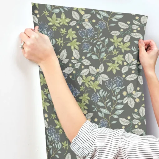 Drew & Jonathan Home Mildred Wallpaper - Charcoal