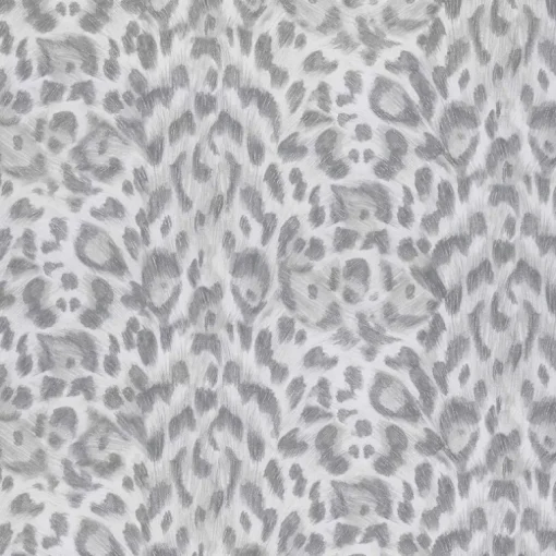 Emma J Shipley Wilderie Felis Wallpaper - Silver