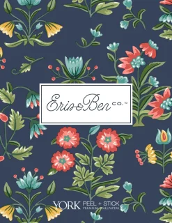 Erin & Ben Co. Lemon Grove Peel & Stick Wallpaper - Vintage Duck Egg