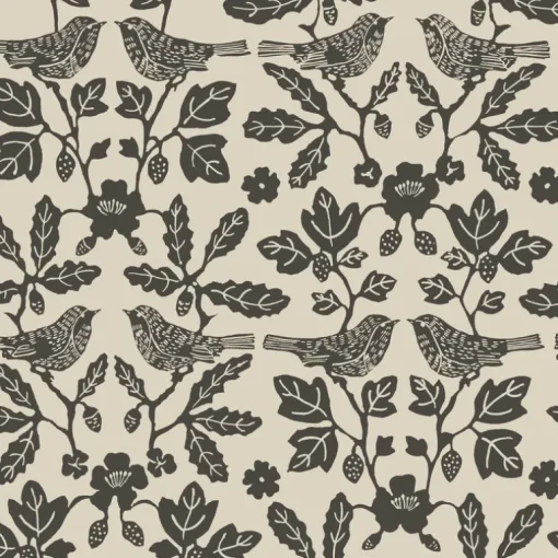 Erin & Ben Co. Sparrow & Oak Peel & Stick Wallpaper - Linen & Charcoal