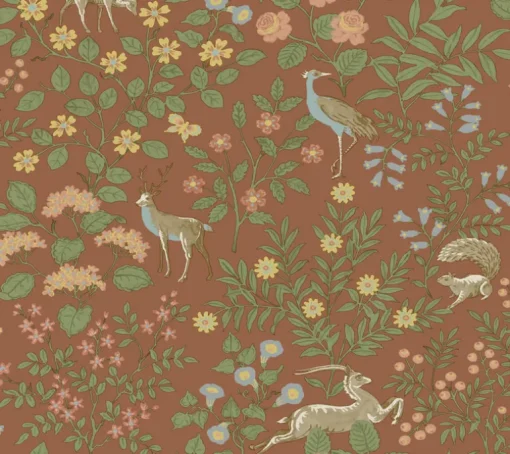 Erin & Ben Co. Woodland Floral Peel & Stick Wallpaper - Rust Orange
