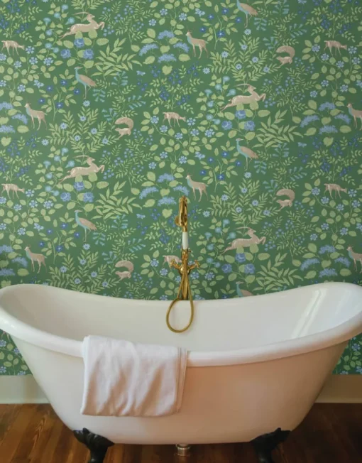 Erin & Ben Co. Woodland Floral Peel & Stick Wallpaper - Meadow Green