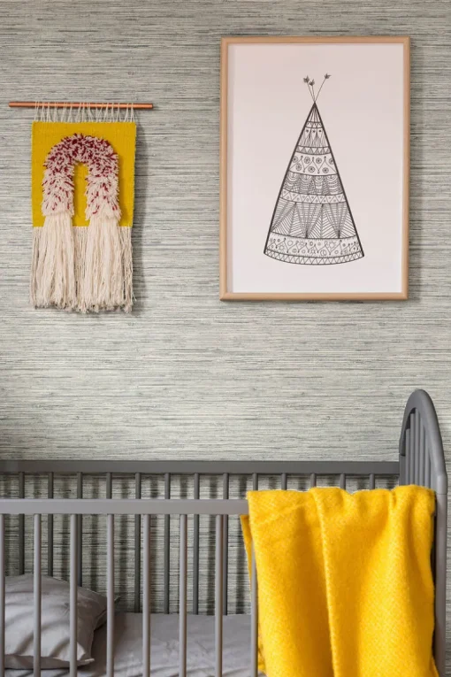 Faux Grasscloth Peel & Stick Wallpaper - Cool Gray
