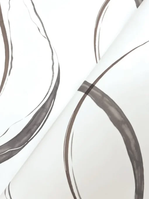 Formations Ink Flow Wallpaper - Black & Cocoa