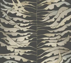 Formations Leaf Column Wallpaper - Black