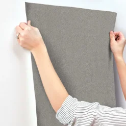 Formations Stretched Hexagons Wallpaper - Dark Silver