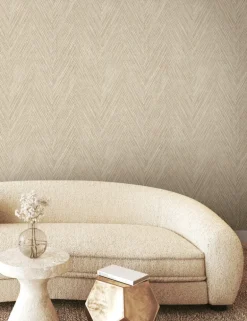 Formations Thatched Chevron Wallpaper - Terracotta
