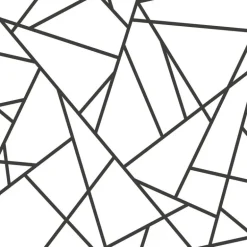 Fracture Geometric Peel & Stick Wallpaper - Black & White