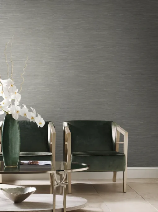 Grasscloth Resource Library Ramie Weave Wallpaper - Green