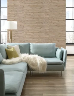 Grasscloth Resource Library River Grass Wallpaper - Metallic Beige