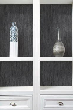 Grasscloth Resource Library Seagrass Wallpaper - Black