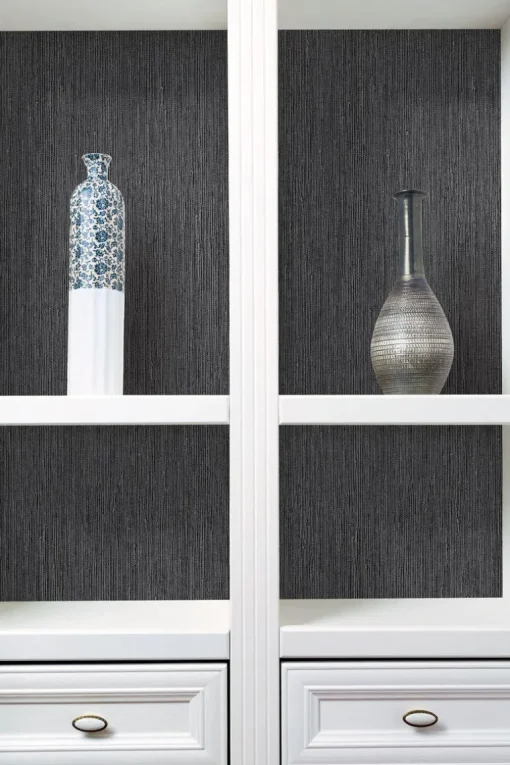 Grasscloth Resource Library Seagrass Wallpaper - Black