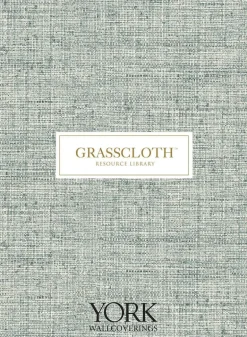 Grasscloth Resource Library Lustrous Grasscloth Wallpaper - Metallic Gray
