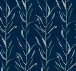 Greenhouse Chloe Vine Wallpaper - Indigo