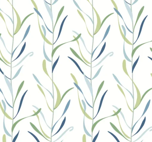 Greenhouse Chloe Vine Wallpaper - Peacock