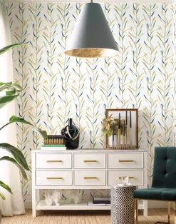 Greenhouse Chloe Vine Wallpaper - Ochre