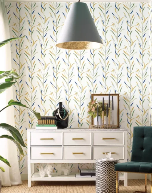 Greenhouse Chloe Vine Wallpaper - Ochre