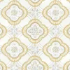 Greenhouse Garden Trellis Wallpaper - Ochre