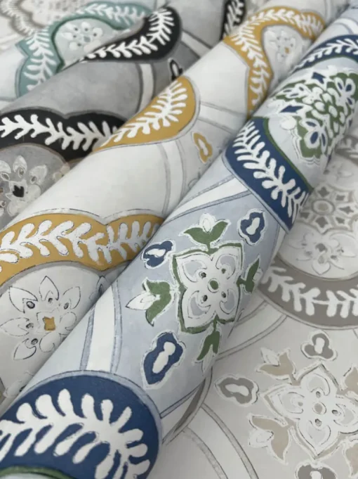 Greenhouse Garden Trellis Wallpaper - Ochre