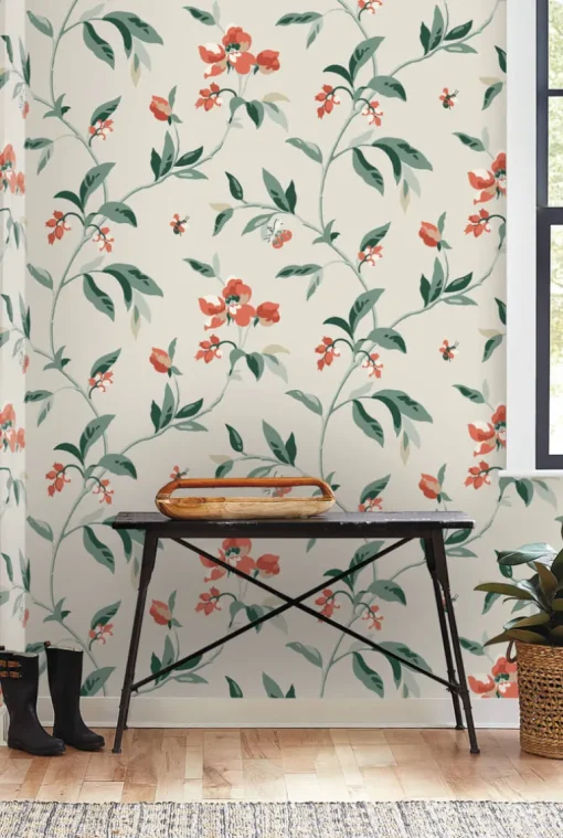 Greenhouse Springtime Wallpaper - Sand & Clay