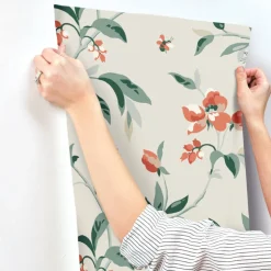 Greenhouse Springtime Wallpaper - Sand & Clay