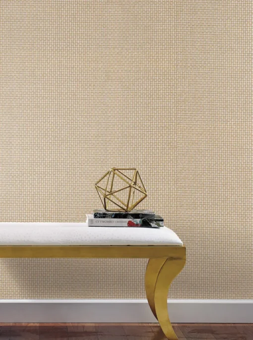 Handpainted Traditionals Cottage Basket Wallpaper - Gold