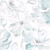 Impressionist Floral Dreams Wallpaper - Blue & Green
