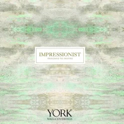 Impressionist Floral Dreams Wallpaper - Blue & Green