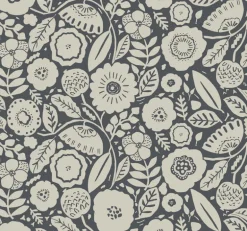 Lemieux et Cie Signature Camille Blossom Wallpaper - Charcoal