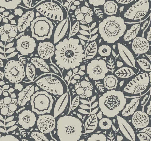 Lemieux et Cie Signature Camille Blossom Wallpaper - Charcoal