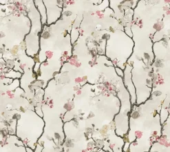 Lemieux et Cie Signature Avril Chinoiserie Wallpaper - Rose