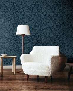 Lemieux et Cie Signature Camille Blossom Wallpaper - Indigo