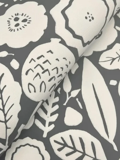 Lemieux et Cie Signature Camille Blossom Wallpaper - Charcoal